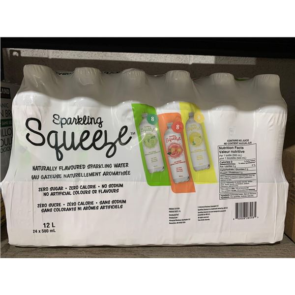 Sparkling Squeeze Naturally Flavored Sparkling Water - Assorted Flavors - 24x500ml