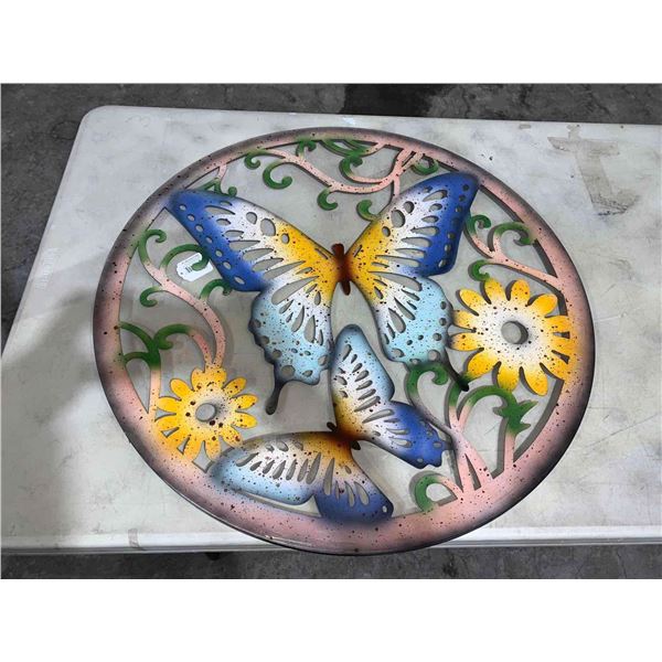 Colorful Metal Butterfly Garden Decor 28" Diameter