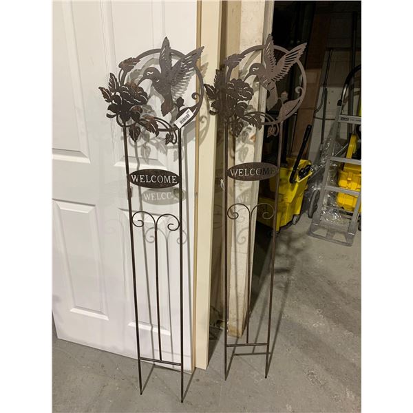 Tall Humming Bird Garden Stakes  - Lot of 2