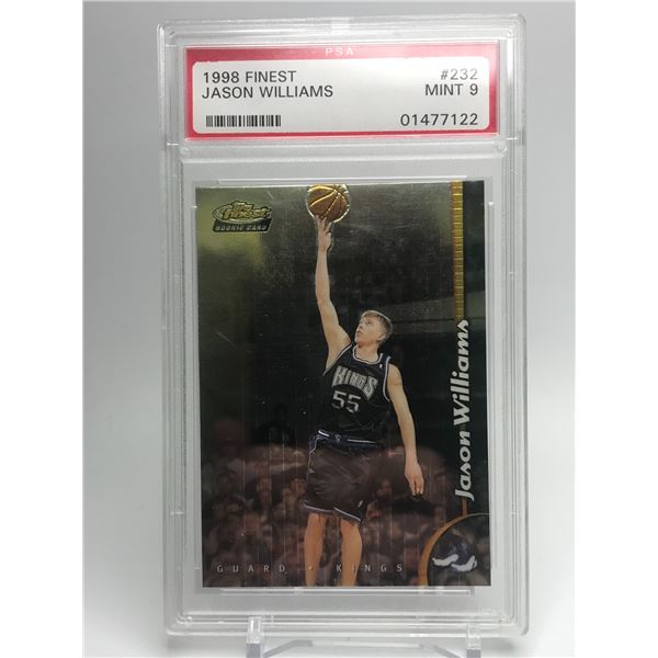 JASON WILLIAMS SACREMENTO KINGS ROOKIE CARD 1998 FINEST PSA 9