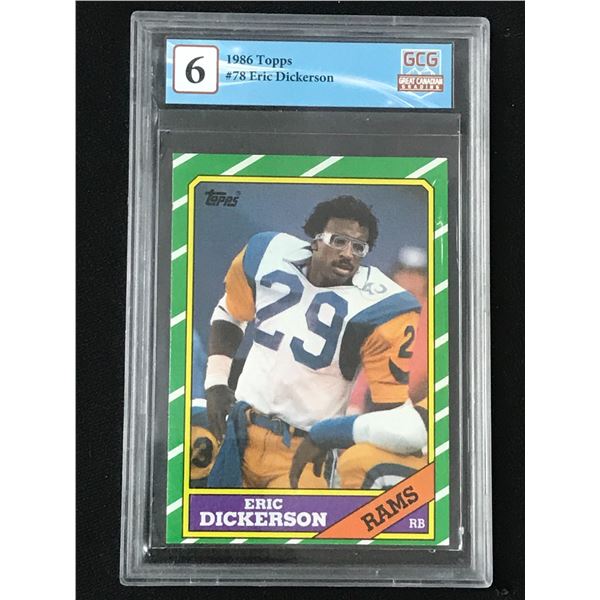 1986 TOPPS FOOTBALL ERIC DICKERSON GCG 6