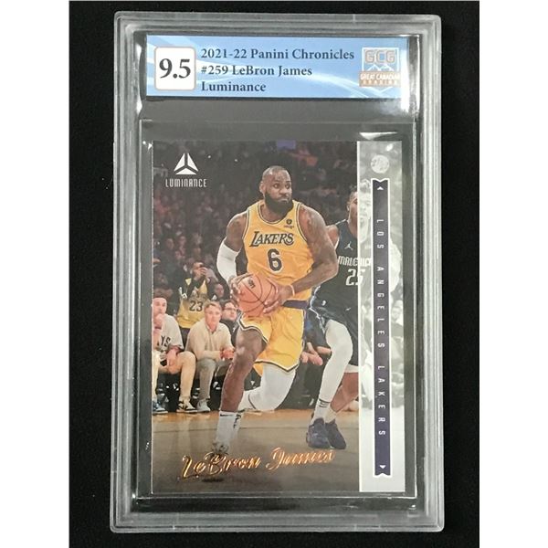 2021-22 CHRONICLES LUMINANCE LEBRON JAMES GCG 9.5