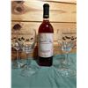 Image 1 : Set of 4 Pathfinder Wine Glasses & Bottle of Thunder Bay Devil's River Red Wine