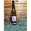 Image 1 : Set of 4 Pathfinders Wine Glasses & Bottle of Chateau Grand Traverse Chardonnay Wine