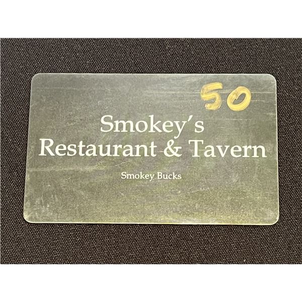 $50 Gift Card to Smokey's Restaurant in Spruce, MI  (Under New Ownership)