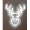 Image 1 : Woodline Designs 22"x 26" LED Lighted Deer Sign w/ power supply and in-line dimmer.