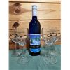 Image 1 : Set of 4 Pathfinders Wine Glasses & Bottle of Leelanau Cellars "Winter White" Semi-Sweet White Wine