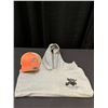 Image 1 : Extra Heavy, Grey Hooded "Nature's Pride Taxidermy" Sweatshirt (XL) & Orange/Tan "NPT" Ball Cap