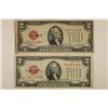 Image 1 : 1928-D & 1928-G $2 US RED SEAL NOTES