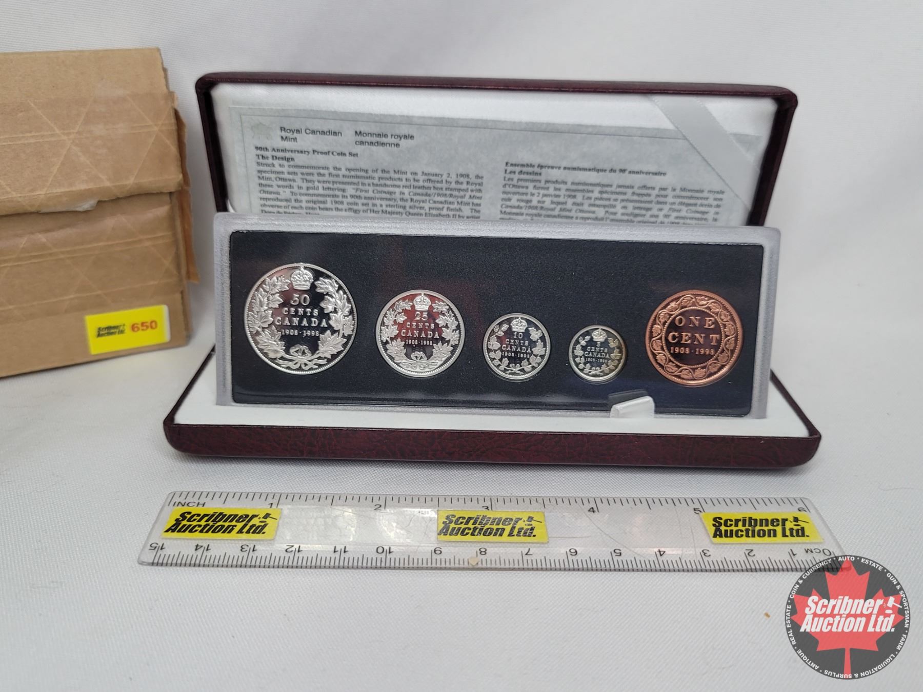 1908 Coin Set RCM 90th Anniversary Proof Coin Set 1908-1998 COA #22042 (SEE PICS!)
