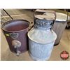 Image 1 : GSW Triumph Churn, Galvanized Milk Can & Wooden Barrel/Bucket w/Galvanized Lid (Milk Can Measures: 1