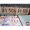 Image 4 : Licence Plate Collection (16) : British Columbia (2); Saskatchewan (8); Ont Bike (1); Alberta (5) (S