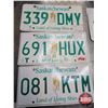 Image 7 : Licence Plate Collection (16) : British Columbia (2); Saskatchewan (8); Ont Bike (1); Alberta (5) (S