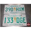 Image 8 : Licence Plate Collection (16) : British Columbia (2); Saskatchewan (8); Ont Bike (1); Alberta (5) (S