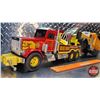 Image 2 : Peterbilt Tow Truck (ERTL) "Big Jax Towing Service" Towing a Dump Truck Tow Truck Measures: 6"H x 3-