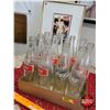 Image 1 : Coca-Cola Framed Print Ad "So Refreshing" (14-1/2"H x 11-1/2"W) & 12 Coca-Cola Glass Bottles (SEE PI