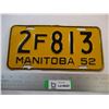 Image 1 : 1952 Manitoba License Plate