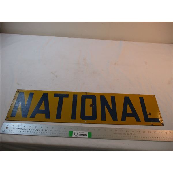 National Porcelain Sign (29x7)