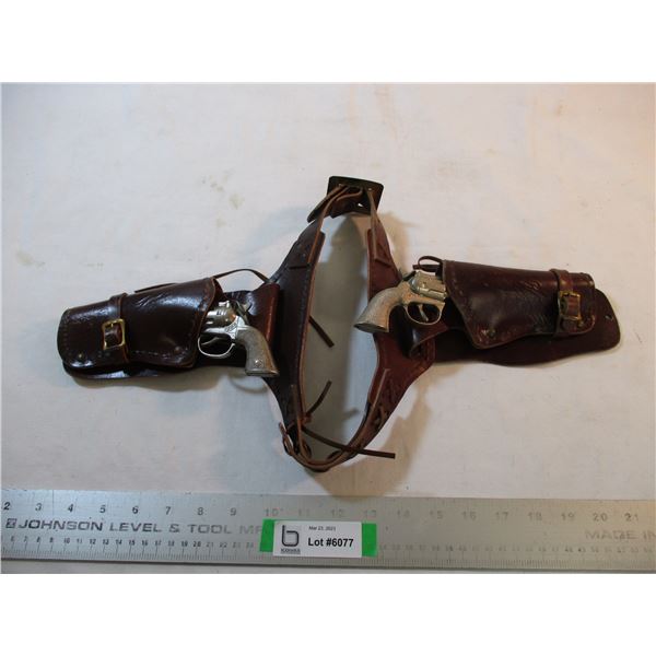 (2) Hubley-PET Cap Guns w/ Holster