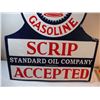 Image 3 : *Red Crown Gasoline Double Sided Porcelain Sign w/ Flange (24x28)