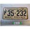 Image 1 : 1957 Saskatchewan License Plate