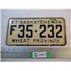 Image 1 : 1957 Saskatchewan License Plate