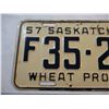 Image 2 : 1957 Saskatchewan License Plate