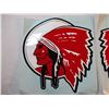 Image 2 : 2X the Bid Price (2) Red Indian Pump Decals