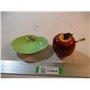 Image 1 : Apple Shaped Sugar Bowl and Royal Winton Dish