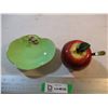 Image 2 : Apple Shaped Sugar Bowl and Royal Winton Dish