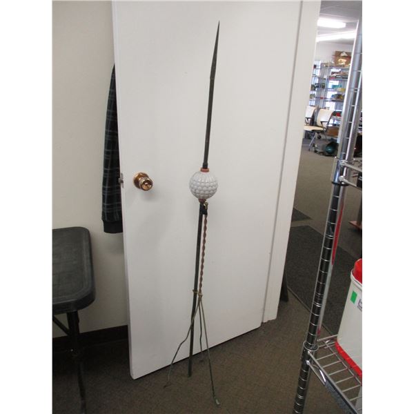 *Lightning Rod w/ White Globe (64" Tall)