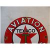 Image 2 : Texaco Aviation Products Round Enamel Sign (12")