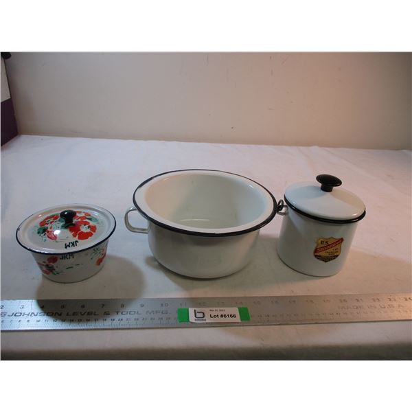 (3) Pieces of Enamelware