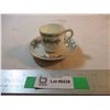 Image 1 : CP Hotels Demitasse Cup (Stamped 1942) and Matching "Duraline" Saucer