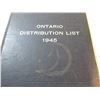 Image 2 : Ontario Railway Post Office Distribution List 1945