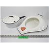 Image 1 : GSW Hospital Enameled Ware Bed Pan - Enamel Ware Pot w/Lid