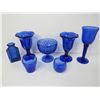 Image 2 : Lot of Blue Sundae Dishes & Glasses