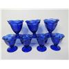 Image 3 : Lot of Blue Sundae Dishes & Glasses