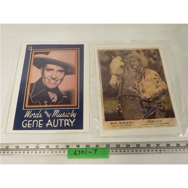 (3) Gene Autry Picture - (2) Roy Rogers Picture