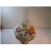 Image 2 : Milk Glass Alladdin Oil Lamp w/ Handpainted Shade (25" Tall)
