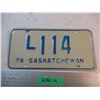 Image 1 : 1976 Low Number Livery  Saskatchewan License Plate