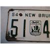 Image 2 : 1954 New Brunswick License Plate