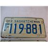 Image 2 : Pair of 1972 Saskatchewan License Plates