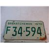Image 2 : (2) 1970's Saskatchewan License Plates
