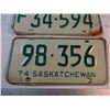 Image 3 : (2) 1970's Saskatchewan License Plates