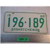 Image 1 : 1968 Saskatchewan License Plate