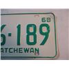 Image 3 : 1968 Saskatchewan License Plate