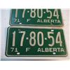 Image 3 : Pair of 1971 Alberta License Plates