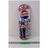 Image 1 : Pepsi Cola Tin Thermometer - Fantasy, 17" Tall