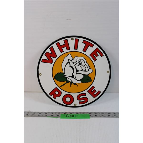 White Rose Tin Sign - Fantasy